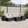 7-teiliges Garten-Essset und schwarze Kissen aus synthetischem Rattan von , Gartensets - Ref: Foro24-3222865, Preis: 404,54 €...