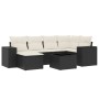 7-teiliges Garten-Essset und schwarze Kissen aus synthetischem Rattan von , Gartensets - Ref: Foro24-3222865, Preis: 404,54 €...