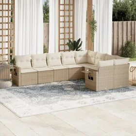 9-piece garden sofa set with beige synthetic rattan cushions by , Garden sets - Ref: Foro24-3220637, Price: 621,67 €, Discoun...
