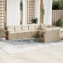 9-piece garden sofa set with beige synthetic rattan cushions by , Garden sets - Ref: Foro24-3220637, Price: 621,67 €, Discoun...