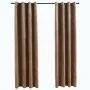 Blackout curtains with rings 2 pcs beige velvet 140x245 cm by vidaXL, Curtains and curtains - Ref: Foro24-134506, Price: 49,3...