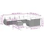 Gartensofa-Set 10-teilig mit schwarzen synthetischen Rattankissen von , Modulare Sofas für den Außenbereich - Ref: Foro24-322...