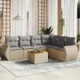 Set sofás de jardín 7 piezas y cojines ratán sintético beige de , Conjuntos de jardín - Ref: Foro24-3225023, Precio: 458,57 €...