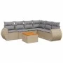 Set sofás de jardín 7 piezas y cojines ratán sintético beige de , Conjuntos de jardín - Ref: Foro24-3225023, Precio: 458,57 €...