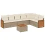Garden sofa set with beige cushions 8 pcs PE rattan by , Garden sets - Ref: Foro24-3227717, Price: 542,64 €, Discount: %