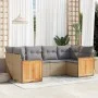 Garden sofa set with cushions 6 pieces beige synthetic rattan by , Garden sets - Ref: Foro24-3227942, Price: 399,74 €, Discou...