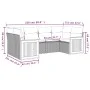 Gartensofa-Set mit Kissen, 6-teilig, beiges synthetisches Rattan von , Gartensets - Ref: Foro24-3227942, Preis: 402,00 €, Rab...
