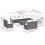 Gartensofa- und Kissenset 13-teilig aus schwarzem synthetischem Rattan von , Gartensets - Ref: Foro24-3228155, Preis: 815,19 ...