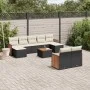 Garden sofa set 10 pieces with black synthetic rattan cushions by , Garden sets - Ref: Foro24-3228086, Price: 564,78 €, Disco...