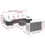 Garden sofa set 10 pieces with black synthetic rattan cushions by , Garden sets - Ref: Foro24-3228086, Price: 564,78 €, Disco...