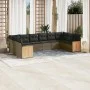 10-piece garden sofa set with gray synthetic rattan cushions by , Garden sets - Ref: Foro24-3228006, Price: 606,05 €, Discoun...