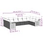 10-piece garden sofa set with gray synthetic rattan cushions by , Garden sets - Ref: Foro24-3228006, Price: 595,34 €, Discoun...