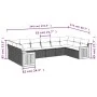 10-piece garden sofa set with gray synthetic rattan cushions by , Garden sets - Ref: Foro24-3228006, Price: 606,05 €, Discoun...