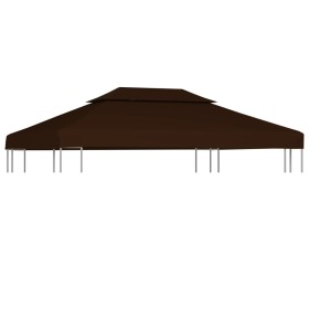 Gazebo canopy 2 levels brown 310 g/m² 4x3 m by vidaXL, Covers for tents and gazebos - Ref: Foro24-46617, Price: 89,26 €, Disc...