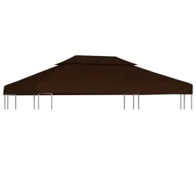 Gazebo canopy 2 levels brown 310 g/m² 4x3 m by vidaXL, Covers for tents and gazebos - Ref: Foro24-46617, Price: 91,21 €, Disc...