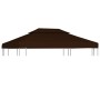 Gazebo canopy 2 levels brown 310 g/m² 4x3 m by vidaXL, Covers for tents and gazebos - Ref: Foro24-46617, Price: 89,26 €, Disc...