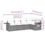 Garden sofa set with cushions 5 pieces gray synthetic rattan by , Garden sets - Ref: Foro24-3252467, Price: 340,37 €, Discoun...