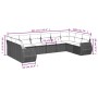 Garden sofa set with beige cushions 10 pieces synthetic rattan by , Garden sets - Ref: Foro24-3254205, Price: 679,84 €, Disco...