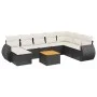 8-teiliges Gartensofa-Set und schwarze synthetische Rattankissen von , Gartensets - Ref: Foro24-3225139, Preis: 524,63 €, Rab...