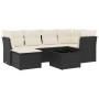 Set de comedor de jardín 7 pzas y cojines ratán sintético negro de , Conjuntos de jardín - Ref: Foro24-3217956, Precio: 387,1...