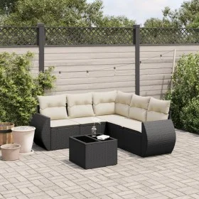 6-piece garden sofa set and black synthetic rattan cushions by , Garden sets - Ref: Foro24-3221355, Price: 398,71 €, Discount: %
