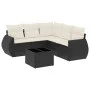 6-piece garden sofa set and black synthetic rattan cushions by , Garden sets - Ref: Foro24-3221355, Price: 398,71 €, Discount: %