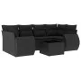 7-piece garden dining set and black synthetic rattan cushions by , Garden sets - Ref: Foro24-3221114, Price: 490,61 €, Discou...