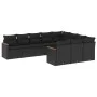 Garden sofa set 10 pieces with black synthetic rattan cushions by , Garden sets - Ref: Foro24-3258737, Price: 623,19 €, Disco...