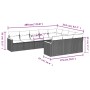 Garden sofa set 10 pieces with black synthetic rattan cushions by , Garden sets - Ref: Foro24-3258737, Price: 645,67 €, Disco...
