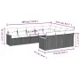 Garden sofa set 10 pieces with black synthetic rattan cushions by , Garden sets - Ref: Foro24-3258737, Price: 623,19 €, Disco...