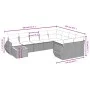 Gartensofa-Set 10-teilig mit schwarzen synthetischen Rattankissen von , Gartensets - Ref: Foro24-3225166, Preis: 641,81 €, Ra...