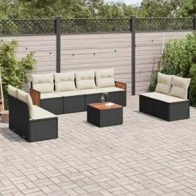 8-piece garden sofa set and black synthetic rattan cushions by , Garden sets - Ref: Foro24-3227575, Price: 486,78 €, Discount: %