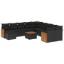 Set de sofás de jardín 12 piezas cojines ratán sintético negro de , Conjuntos de jardín - Ref: Foro24-3228253, Precio: 715,76...