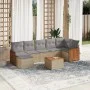 Garden sofa set with beige cushions 8 pcs PE rattan by , Garden sets - Ref: Foro24-3227879, Price: 494,04 €, Discount: %