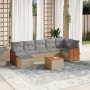 Gartensofa-Set mit beigen Kissen 8 Stück PE-Rattan von , Gartensets - Ref: Foro24-3227879, Preis: 460,53 €, Rabatt: %