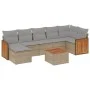 Garden sofa set with beige cushions 8 pcs PE rattan by , Garden sets - Ref: Foro24-3227879, Price: 494,04 €, Discount: %