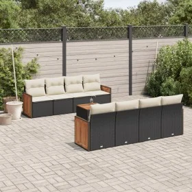 8-piece garden sofa set and black synthetic rattan cushions by , Garden sets - Ref: Foro24-3227498, Price: 521,93 €, Discount: %