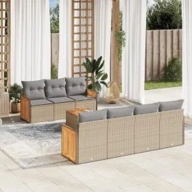 Garden sofa set with beige cushions 8 pcs PE rattan by , Garden sets - Ref: Foro24-3227487, Price: 525,24 €, Discount: %