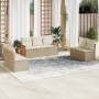 7-piece garden sofa set and beige synthetic rattan cushions by , Garden sets - Ref: Foro24-3227556, Price: 409,98 €, Discount: %