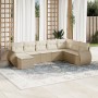 Garden sofa set with beige cushions 8 pcs PE rattan by , Modular outdoor sofas - Ref: Foro24-3221757, Price: 548,71 €, Discou...