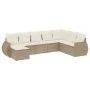 Gartensofa-Set mit beigen Kissen 8 Stück PE-Rattan von , Modulare Sofas für den Außenbereich - Ref: Foro24-3221757, Preis: 59...