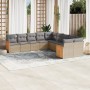 Gartensofa-Set mit beigen Kissen, 10-teilig, synthetisches Rattan von , Gartensets - Ref: Foro24-3228033, Preis: 626,22 €, Ra...