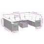 10-teilige Gartensofagarnitur mit grauen synthetischen Rattankissen von , Gartensets - Ref: Foro24-3259526, Preis: 625,45 €, ...