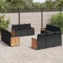 Garden sofa set 12 pieces with black synthetic rattan cushions by , Garden sets - Ref: Foro24-3259913, Price: 856,53 €, Disco...