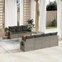 8-piece garden sofa set and gray synthetic rattan cushions by , Modular outdoor sofas - Ref: Foro24-3224471, Price: 484,30 €,...