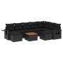 Garden sofa set 10 pieces with black synthetic rattan cushions by , Modular outdoor sofas - Ref: Foro24-3224844, Price: 586,1...