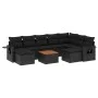 Garden sofa set 10 pieces with black synthetic rattan cushions by , Modular outdoor sofas - Ref: Foro24-3224844, Price: 597,7...