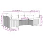 7-piece garden sofa set and beige synthetic rattan cushions by , Garden sets - Ref: Foro24-3259882, Price: 461,83 €, Discount: %