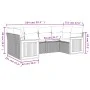 7-piece garden sofa set and beige synthetic rattan cushions by , Garden sets - Ref: Foro24-3259882, Price: 471,19 €, Discount: %