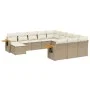 Set de sofás de jardín 11pzas con cojines ratán sintético beige de , Conjuntos de jardín - Ref: Foro24-3259608, Precio: 718,8...